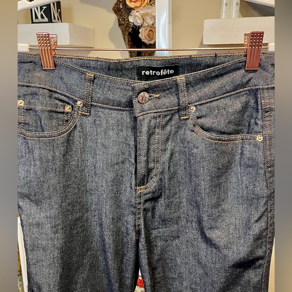 Retrofete Moore Mid Rise Flare Jean - Sold Out NWOT - Picture 9 of 13